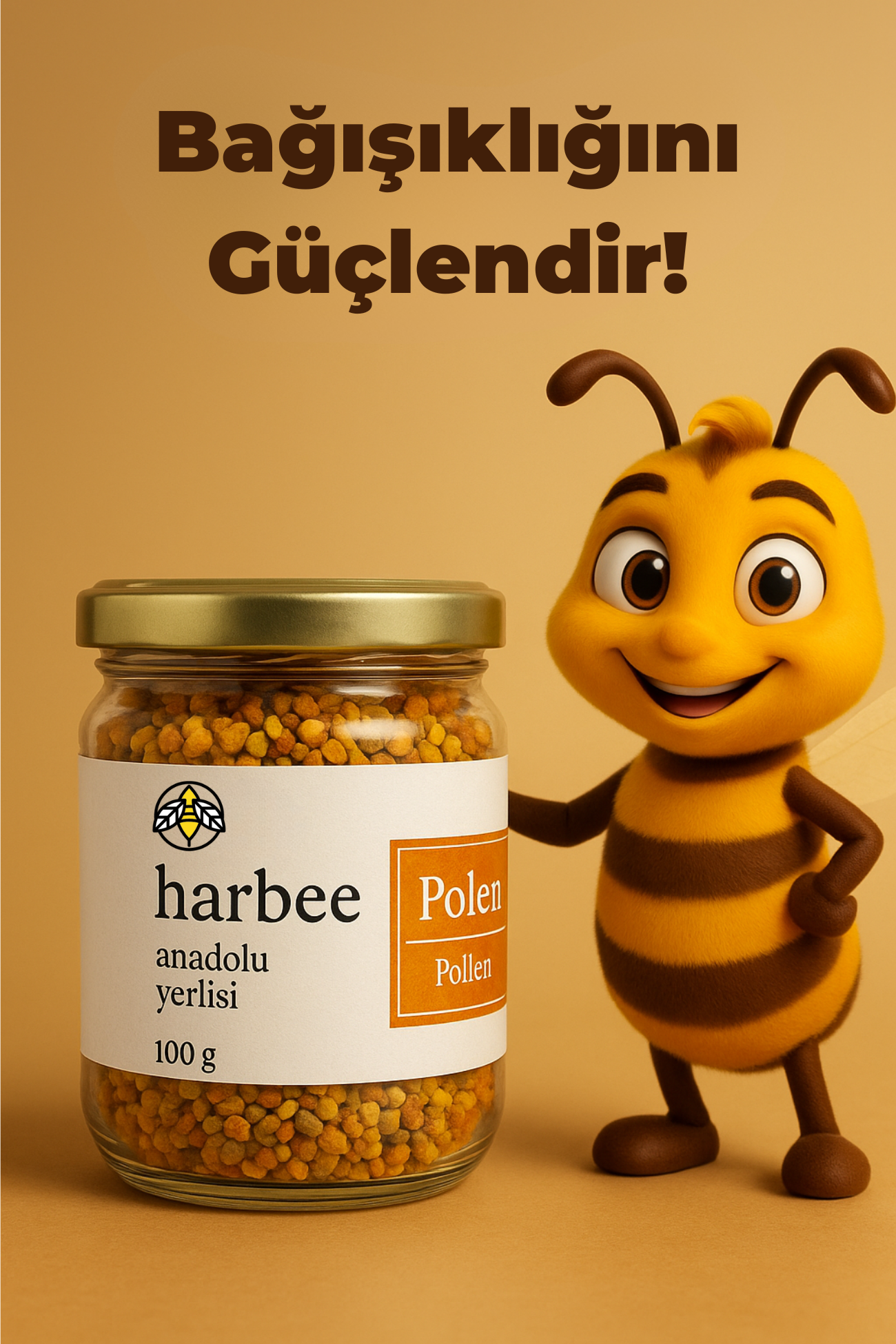 Polen 100gr. Protein ve Vitamin Deposu Bağışıklık Destekleyici %100 Doğal - Harbee
