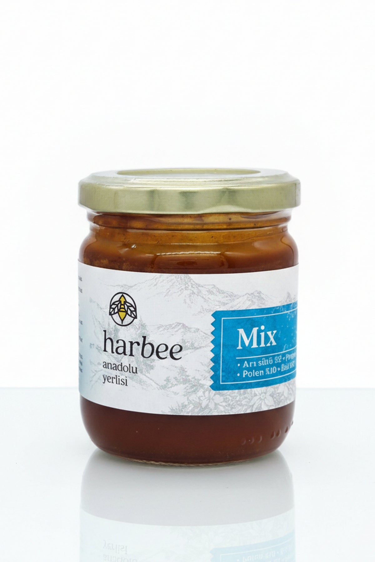Harbee Mix %100 Doğal Karışım - Bal, Propolis, Arı Sütü ve Polen İçeren Güçlü Formül 220 gr