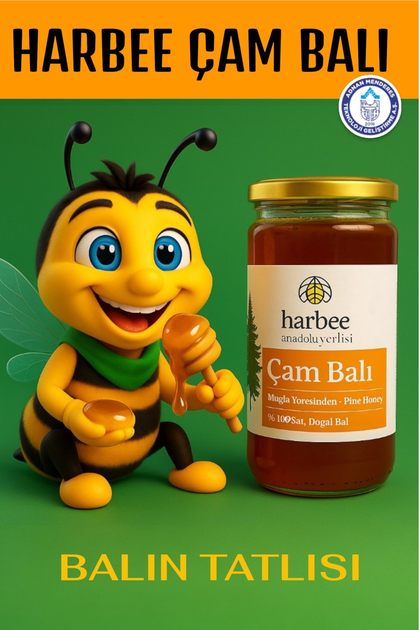 Doğal Ege Çam Balı 650gr. Organik - Harbee