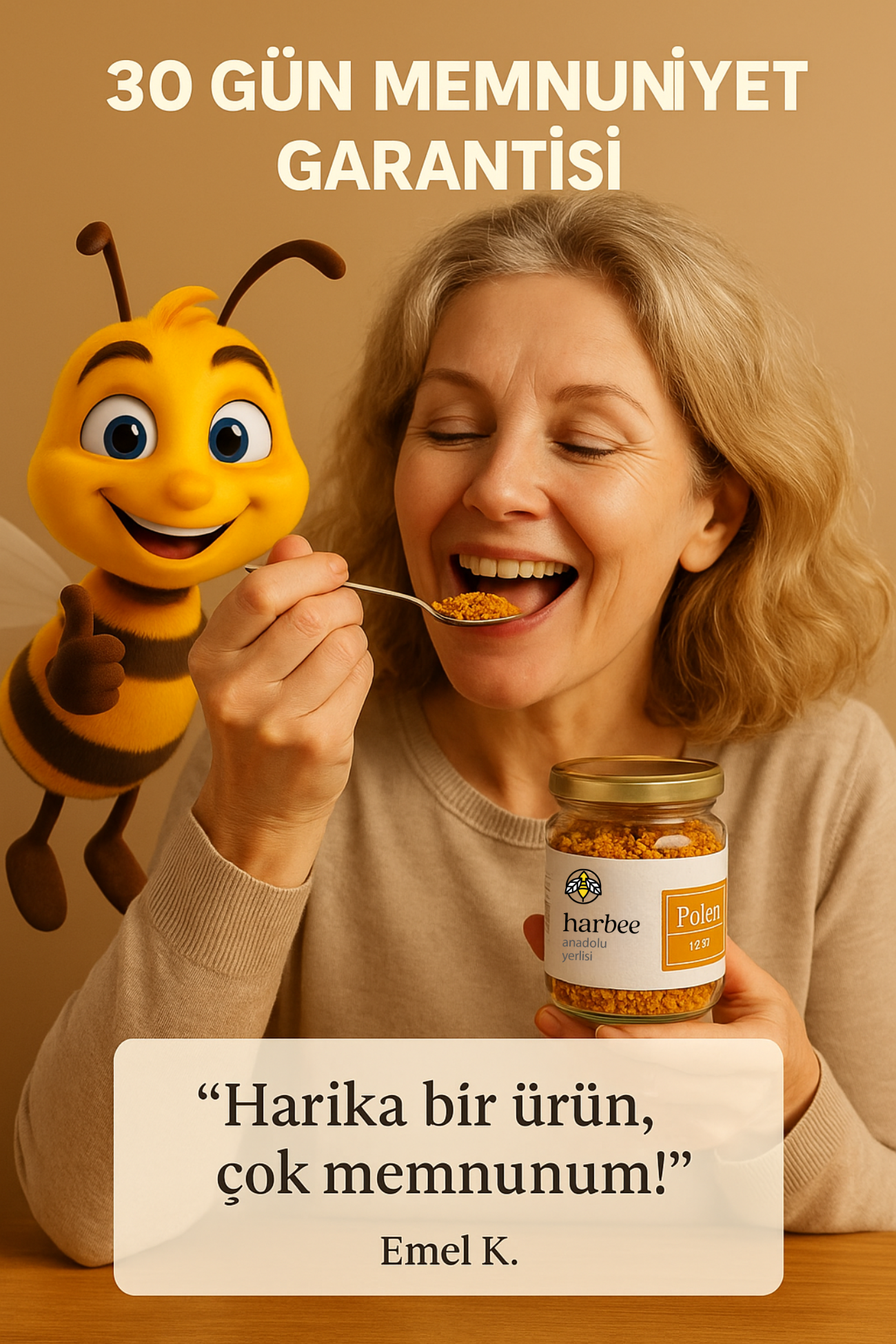 Polen 100gr. Protein ve Vitamin Deposu Bağışıklık Destekleyici %100 Doğal - Harbee