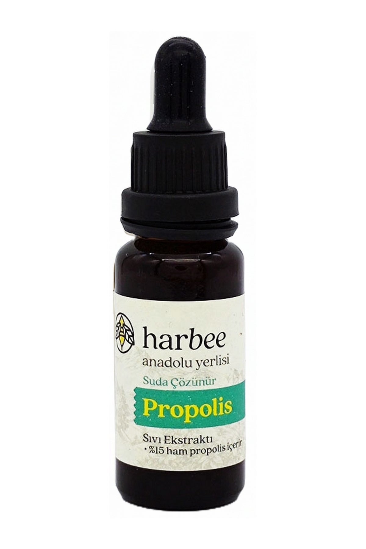 Harbee Su Bazlı Propolis Damla - %15 Saf Ham Propolis İçeren Doğal Gıda - Bağışıklık Desteği 20 ml