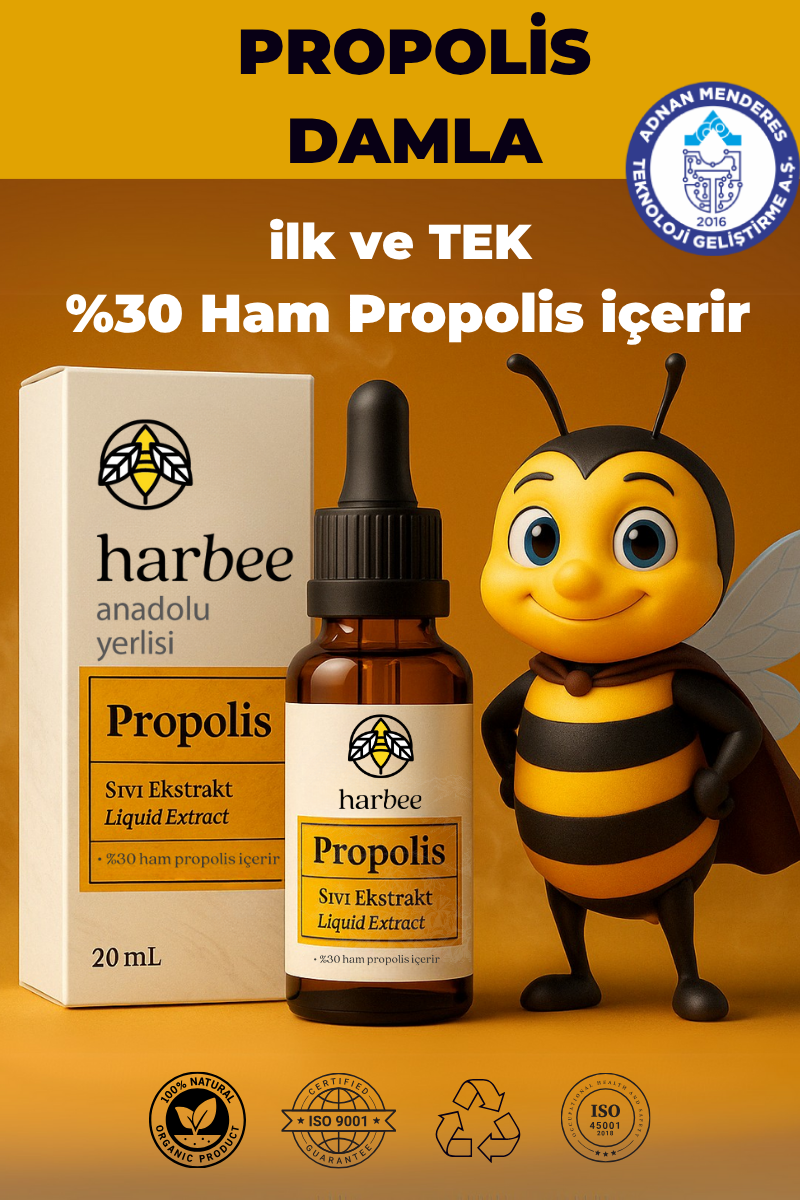 Propolis Damla 20ml %30 Ham Propolis Bağışıklık Desteği %100 Doğal - Harbee