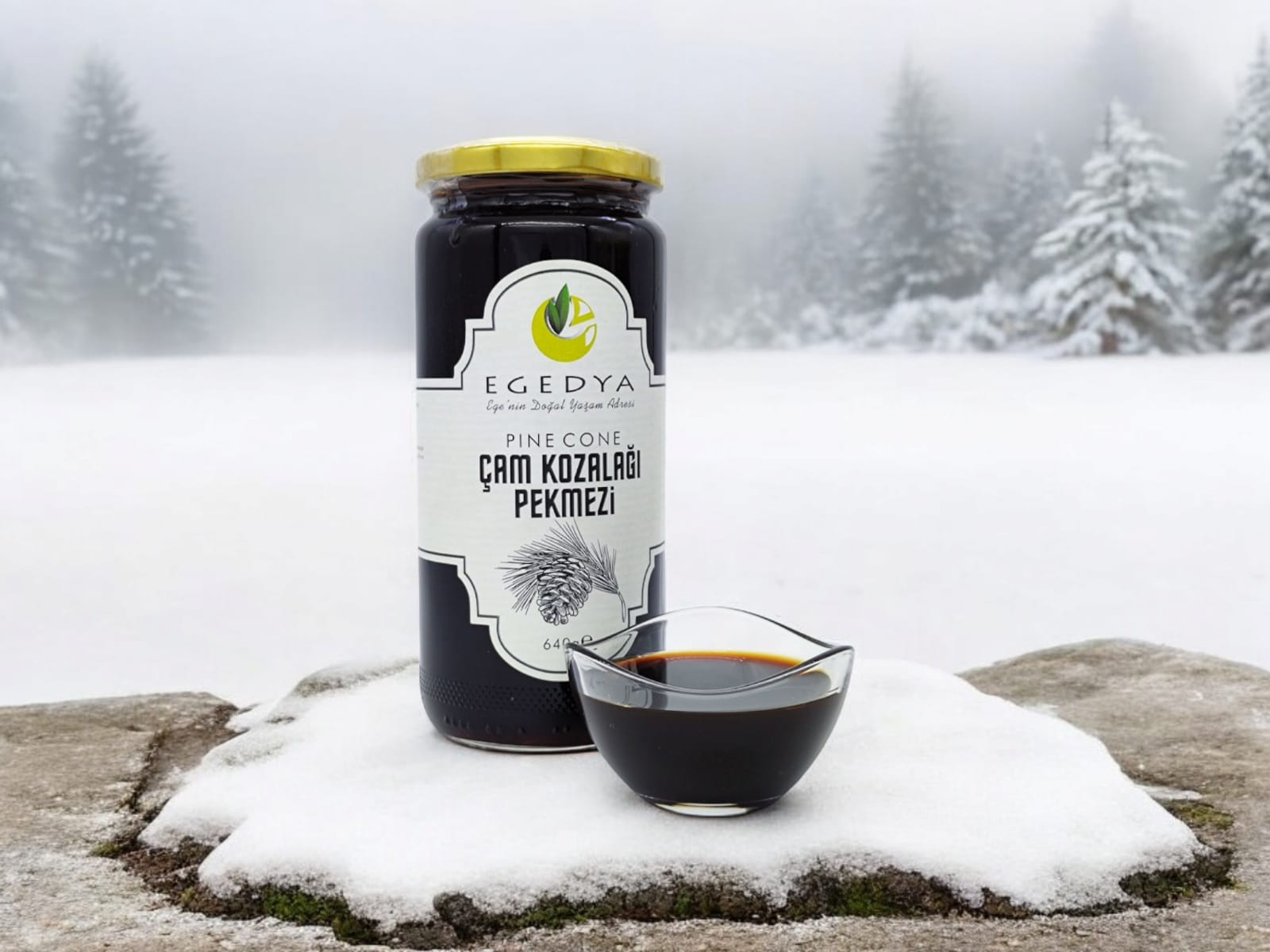 Çam Kozalağı Pekmezi 640gr. Organik Kozalak Pekmezi %100 Doğal - Egedya